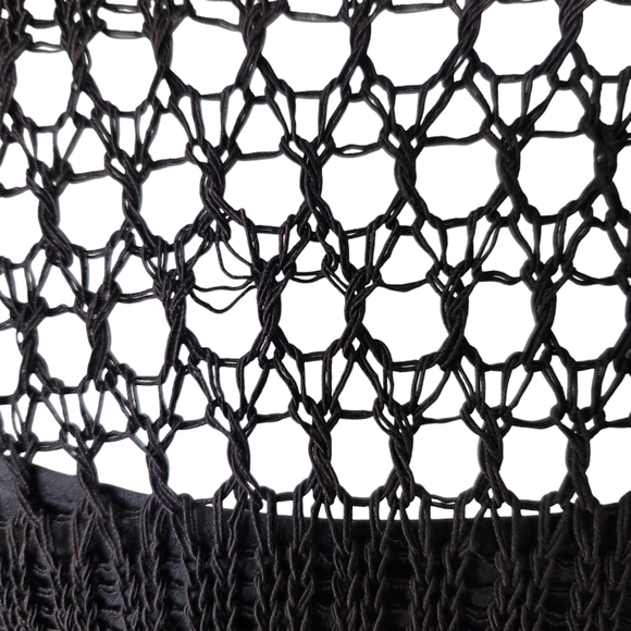 Theory Tissage Open Knit Lace Midi Summer Dress Black Women's Size S - Picture 9 of 16